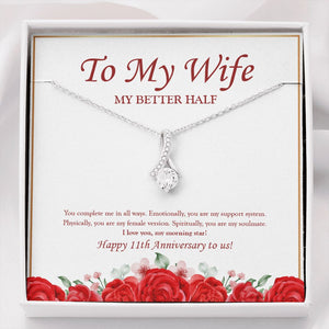 You Complete Me alluring beauty necklace front