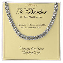 Load image into Gallery viewer, Endless Love Story cuban link chain silver front

