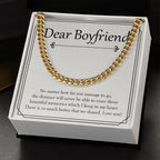 Beautiful Memories In My Heart cuban link chain gold standard box