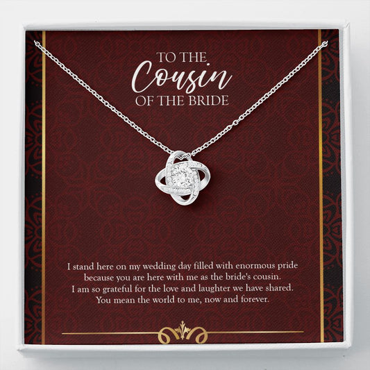 Enormous Pride love knot necklace front