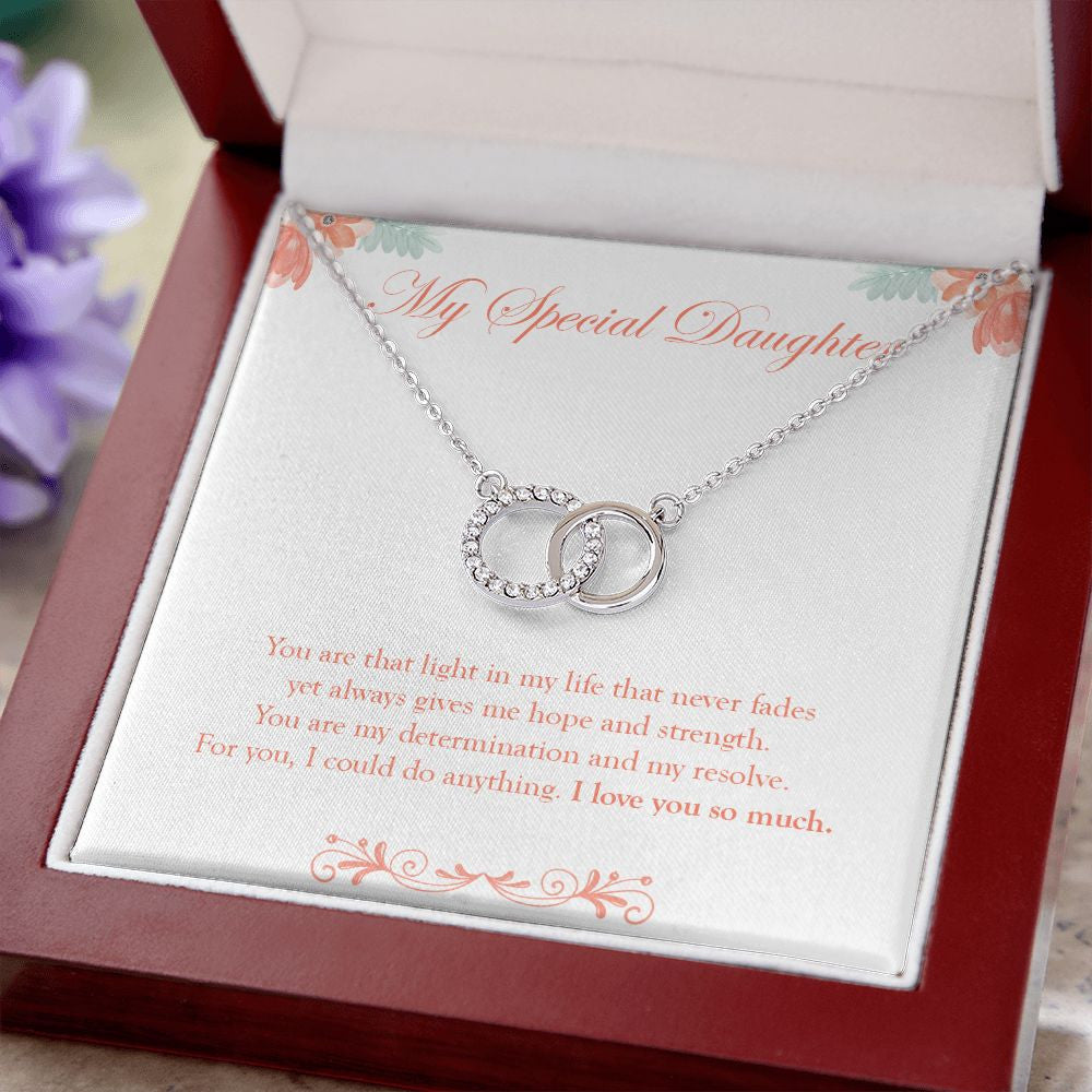Light In My Life double circle necklace luxury led box close up