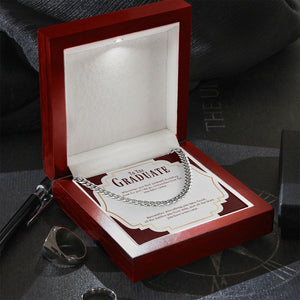 How Far You Have Come cuban link chain silver premium led mahogany wood box