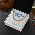 You are the World cuban link chain gold box side view