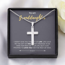 Load image into Gallery viewer, Gift Of Life stainless steel cross yellow flower
