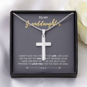 Gift Of Life stainless steel cross yellow flower
