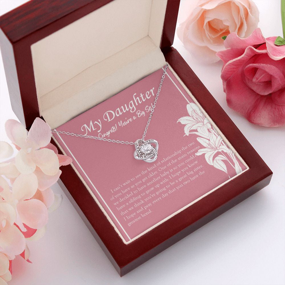 Sibling To Grow Up With love knot pendant luxury led box red flowers