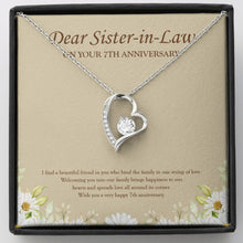Load image into Gallery viewer, Happiness To Our Hearts forever love silver necklace front
