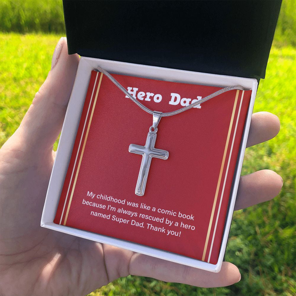 Like A Comic Book stainless steel cross standard box on hand