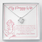 Love Is Strong As Ever love knot necklace front