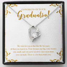Load image into Gallery viewer, All that You Want forever love silver necklace front
