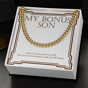 Given You Life cuban link chain gold standard box