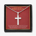 Such A Pleasant Person stainless steel cross necklace front