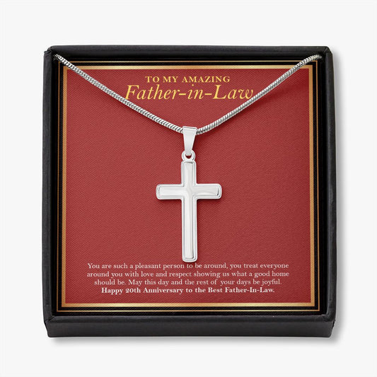 Such A Pleasant Person stainless steel cross necklace front