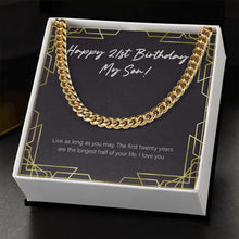 Load image into Gallery viewer, Longest Half Of Life cuban link chain gold standard box
