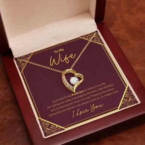 I Can Always Count On forever love gold pendant premium led mahogany wood box