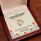 Lucky To Fall In Love forever love gold pendant premium led mahogany wood box