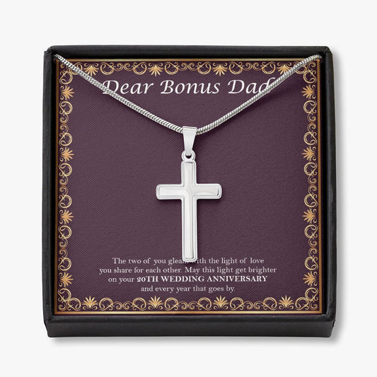 Light Of Love You Share stainless steel cross necklace front