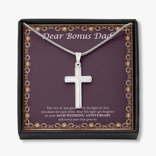 Load image into Gallery viewer, Light Of Love You Share stainless steel cross necklace front
