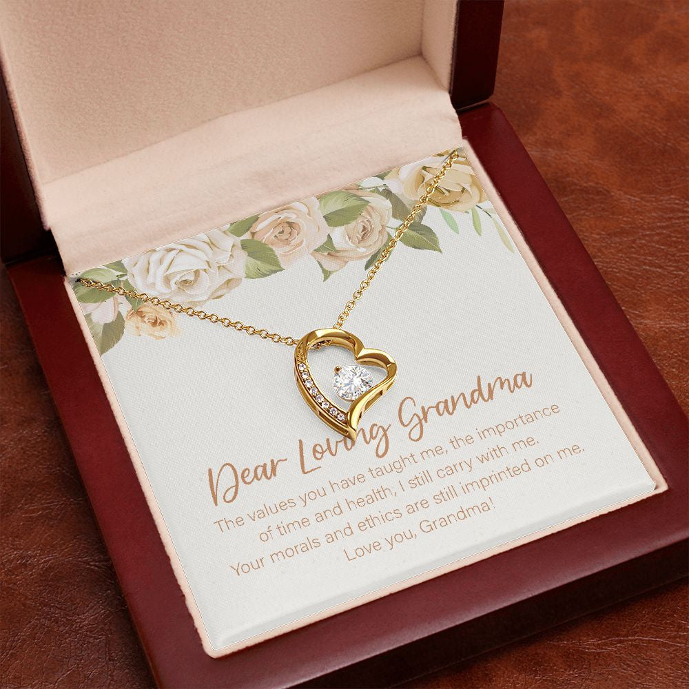 Moral And Ethics forever love gold pendant premium led mahogany wood box