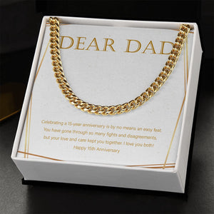 No Means An Easy Feat cuban link chain gold standard box