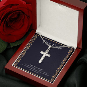 Adore You More stainless steel cross luxury led box rose