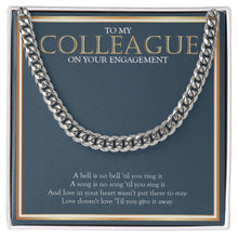 Load image into Gallery viewer, Love In Your Heart cuban link chain silver front
