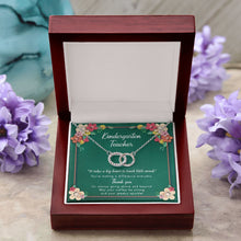 Load image into Gallery viewer, Teach Little Minds double circle pendant luxury led box purple flowers
