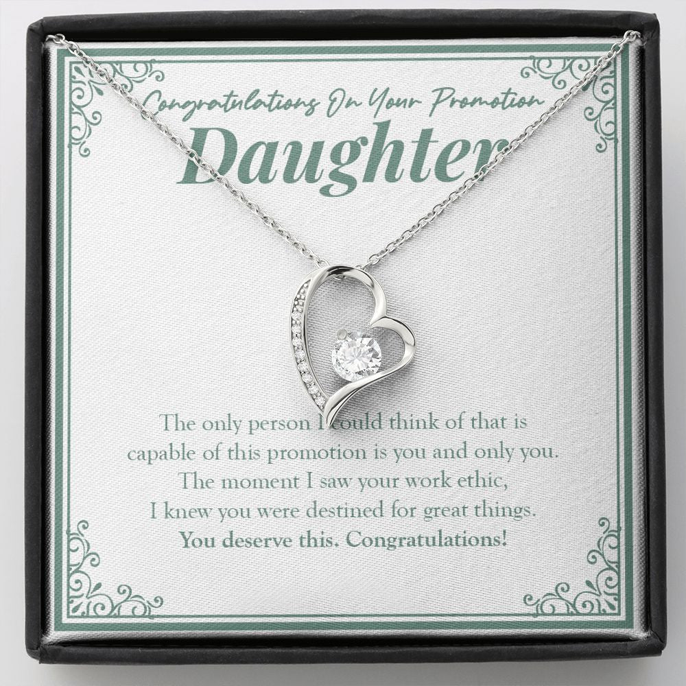 Destined For Great Things forever love silver necklace front