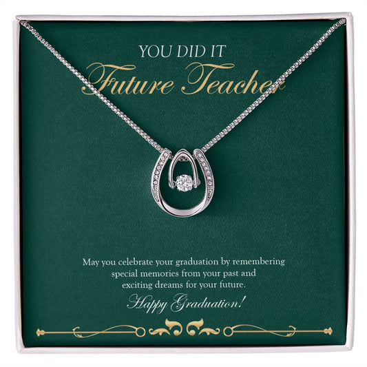 Remembering Special Moments horseshoe necklace front