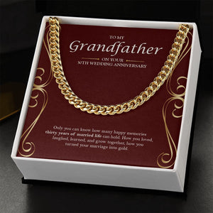 Only You Can Know How cuban link chain gold standard box