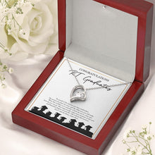 Load image into Gallery viewer, Don&#39;t Wait, Create Them forever love silver necklace premium led mahogany wood box

