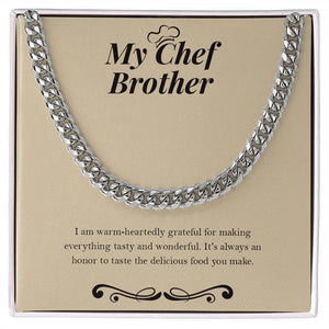 Delicious Food You Make cuban link chain silver front