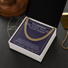 Load image into Gallery viewer, How Lucky You Are cuban link chain gold box side view
