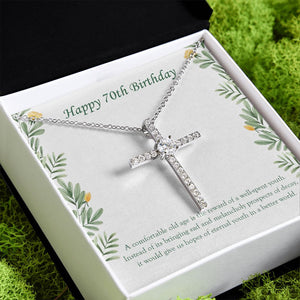 Prospects Of Decay cz cross pendant close up
