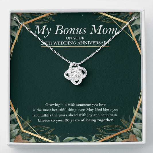 Love Is The Most Beautiful love knot necklace front