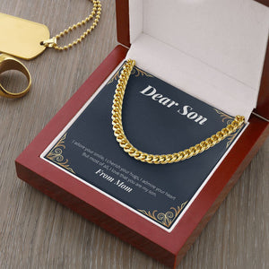 Adored And Cherished cuban link chain gold luxury led box