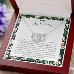 Being My Soulmate double circle necklace luxury led box close up