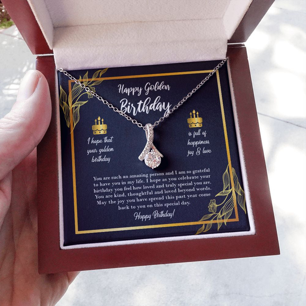 Happiness, Joy, and Love alluring beauty necklace luxury led box hand holding