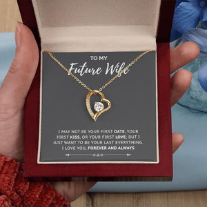 Last Everything forever love gold pendant led luxury box in hand
