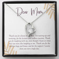 Lectures and Concerns forever love silver necklace front