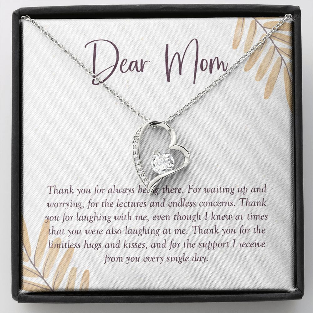 Lectures and Concerns forever love silver necklace front
