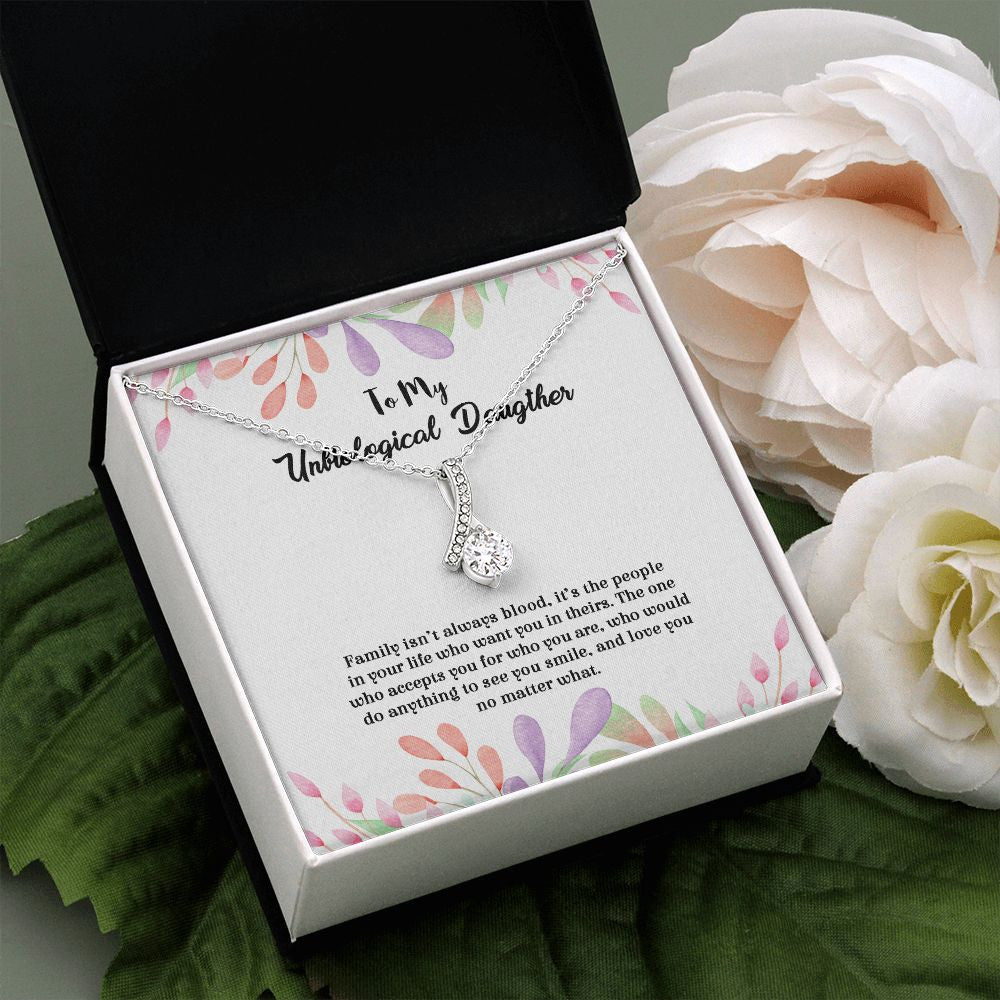 Family Isn't Always Blood alluring beauty pendant white flower