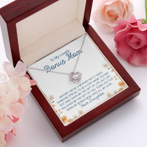 Anyone can be a Mom love knot pendant luxury led box red flowers