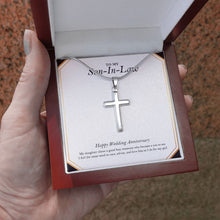 Load image into Gallery viewer, The Same Need To Care stainless steel cross luxury led box hand holding
