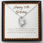 Finer Things In Life forever love silver necklace front