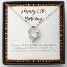 Load image into Gallery viewer, Finer Things In Life forever love silver necklace front
