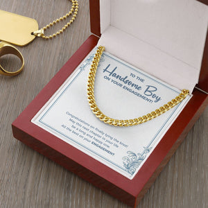 Tying The Knot cuban link chain gold luxury led box