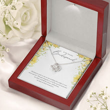 Load image into Gallery viewer, Special Memories love knot necklace premium led mahogany wood box
