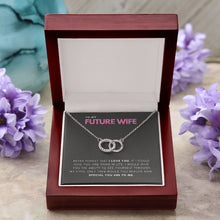 Load image into Gallery viewer, Never Forget That I Love You double circle pendant luxury led box purple flowers
