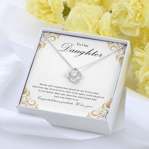 Way Home To Us love knot pendant yellow flower